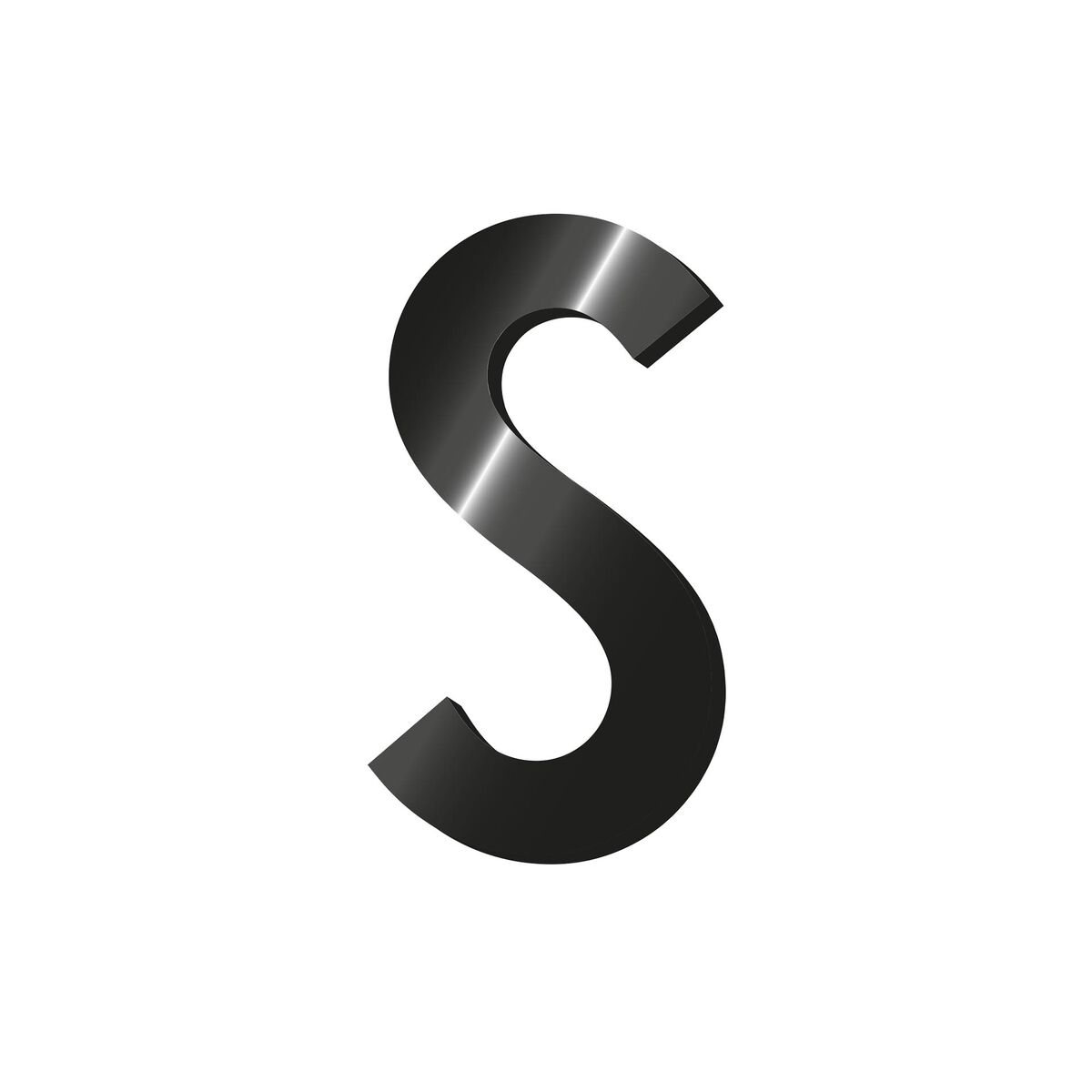 Decorative Adhesive Metal Letter - S - My Initial