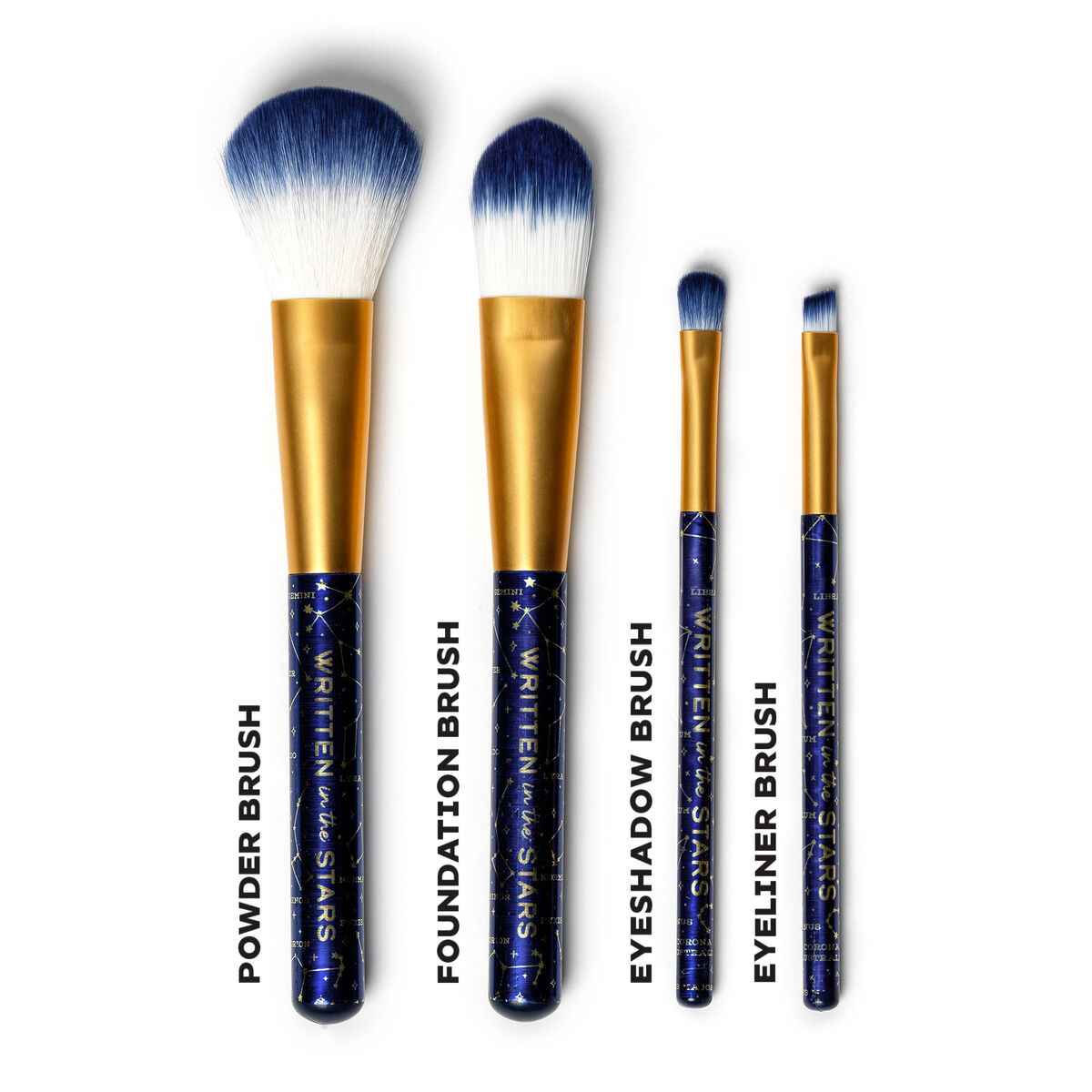 Set of 4 Stars Makeup Brushes - Oh My Glow!