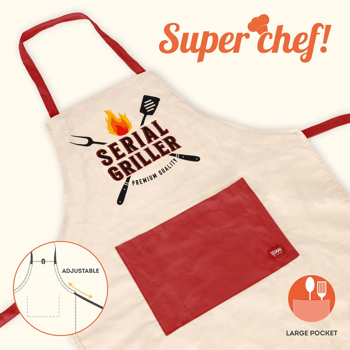 Serial Griller Cooking Apron - Super Chef