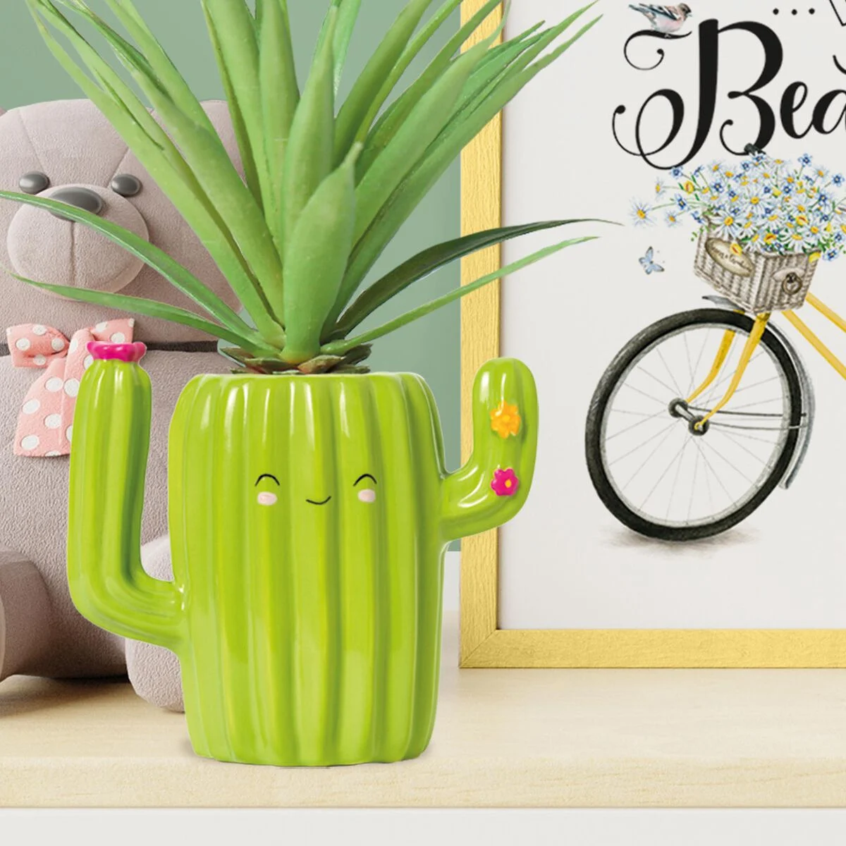 Cactus Ceramic Pen Holder - Desk Friends