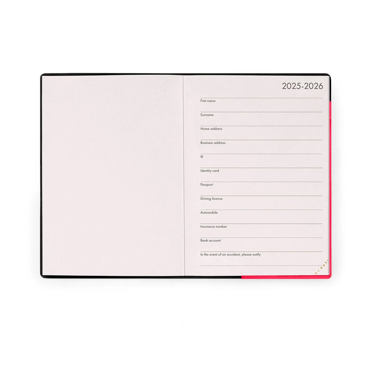 12-Month Medium Weekly Diary - 2026