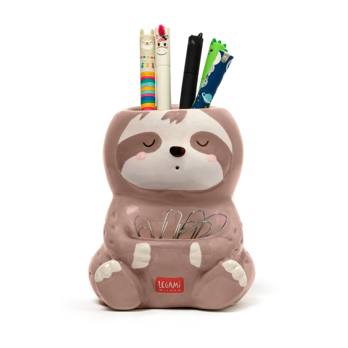 Sloth Ceramic Pen Holder - Desk Friends