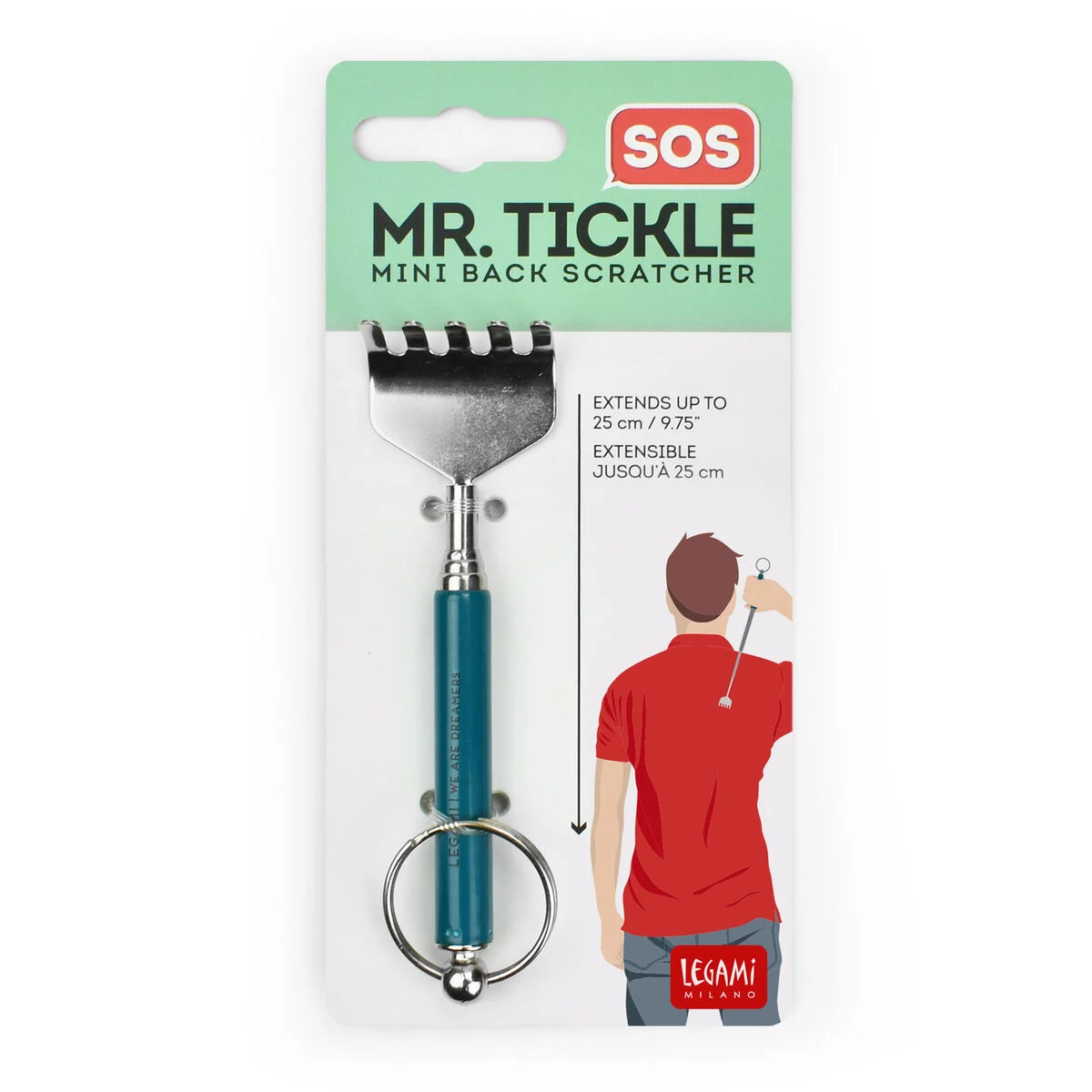Mini Back Scratcher with Key Ring - SOS Mr. Tickle