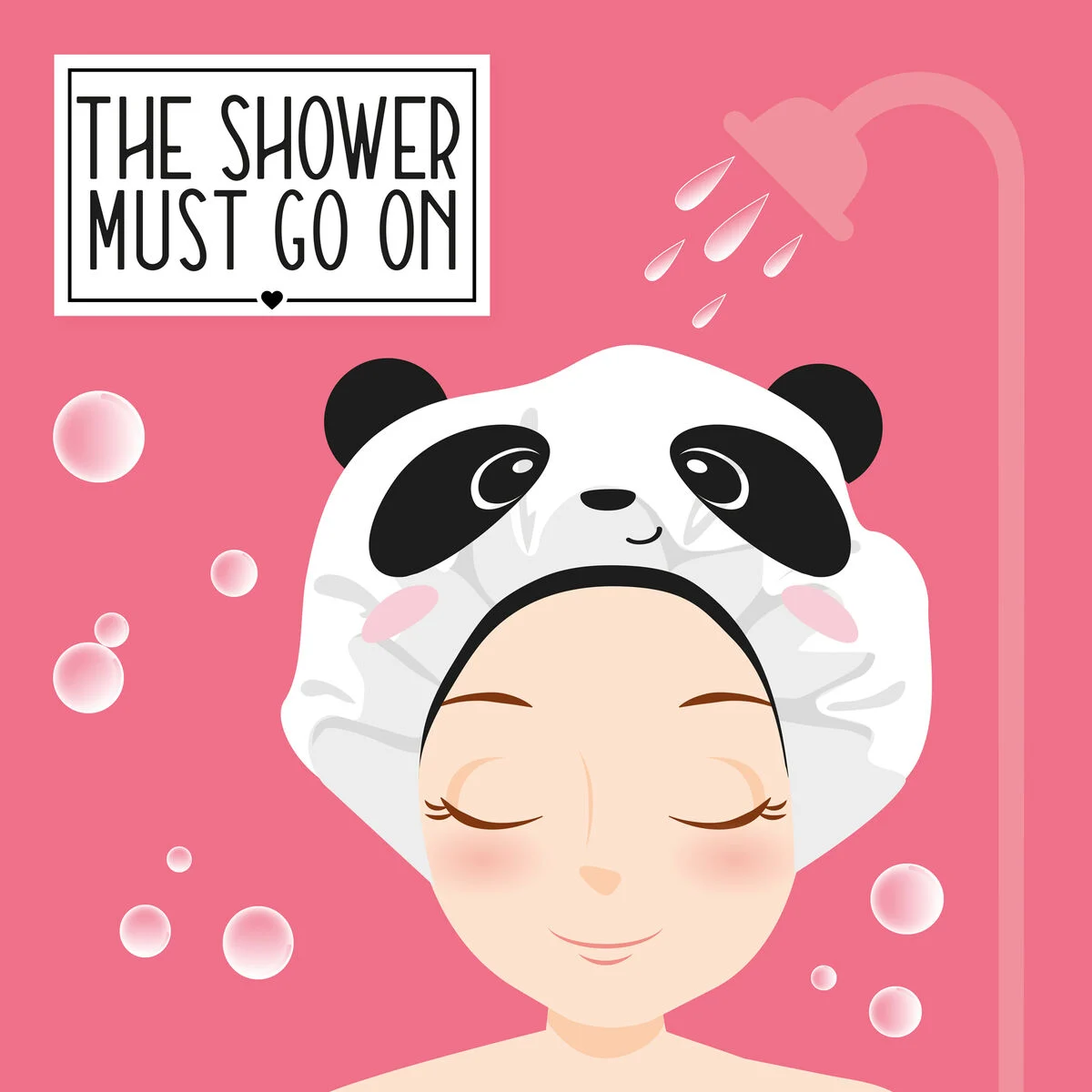 Panda Shower Cap - The Shower Must Go On