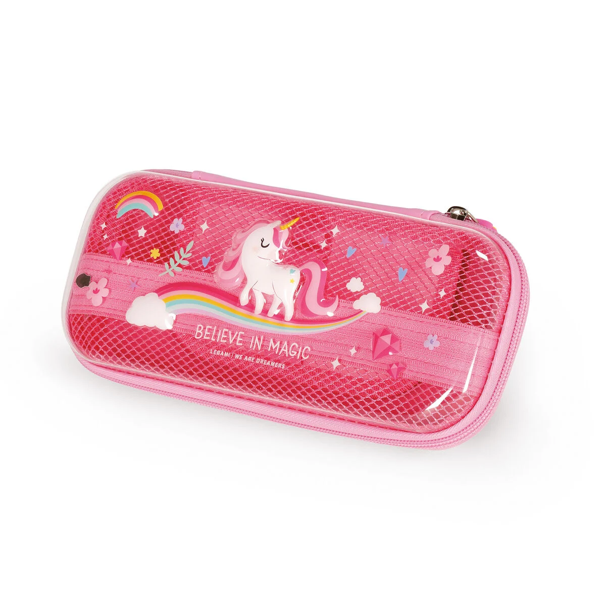 Unicorn Rigid Transparent Pencil Case - WonderWow
