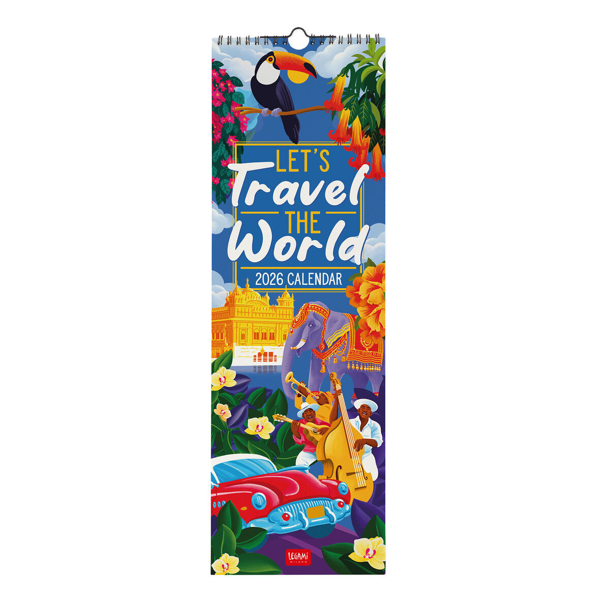 2026 Wall Calendar - 16 x 49 cm