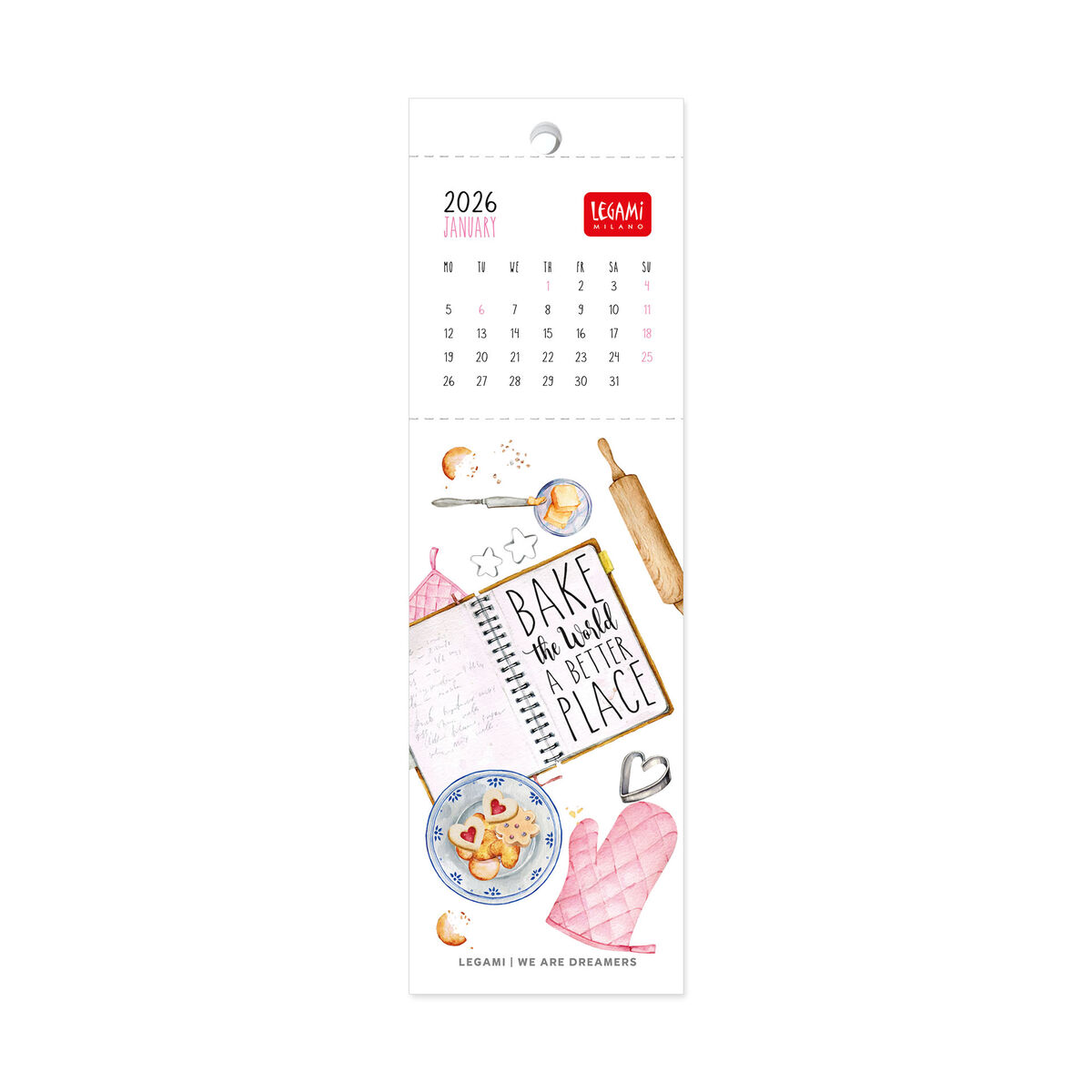 2026 Bookmark Calendar - 5,5 x 18 cm