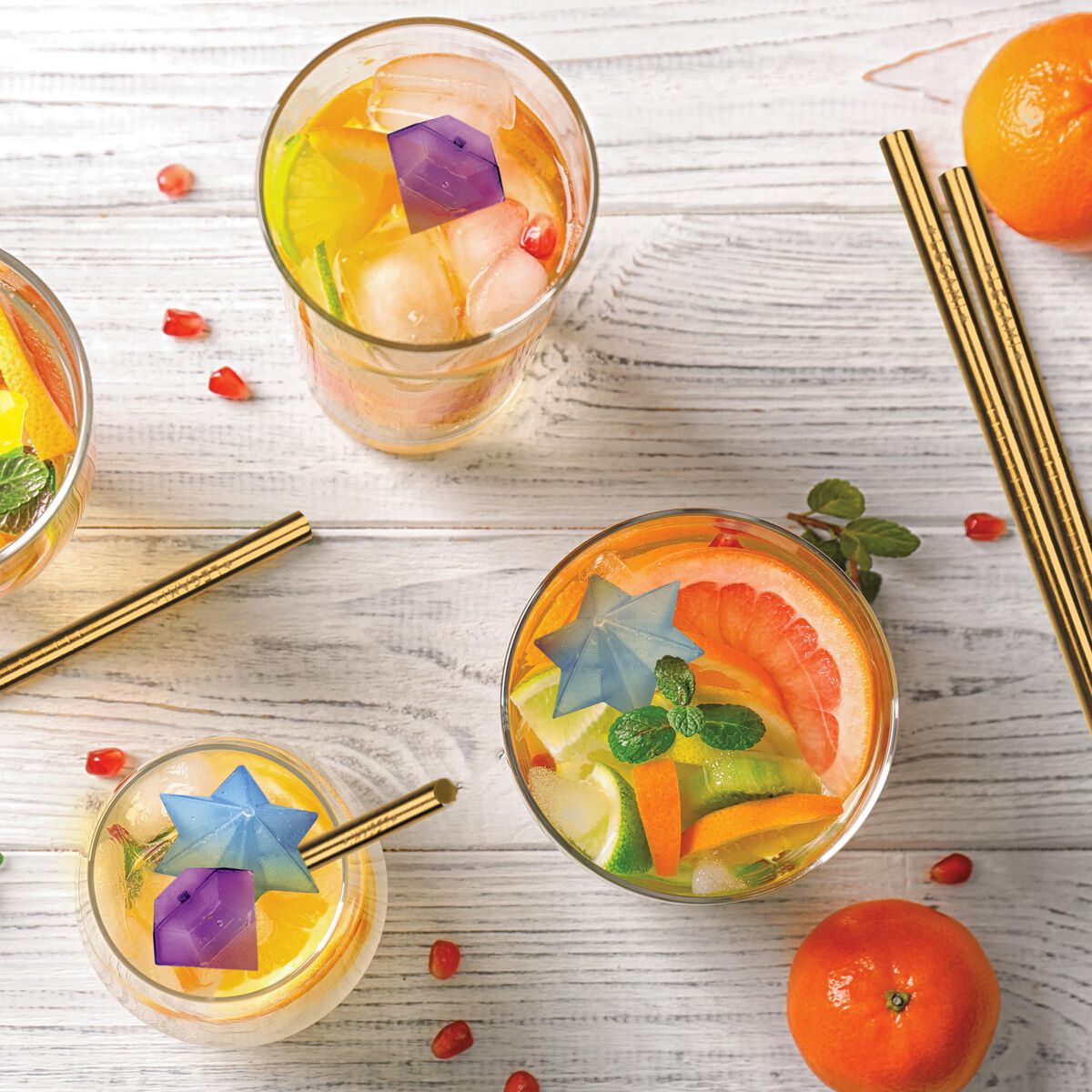 Reusable Ice Cubes - Multicolour Diamonds