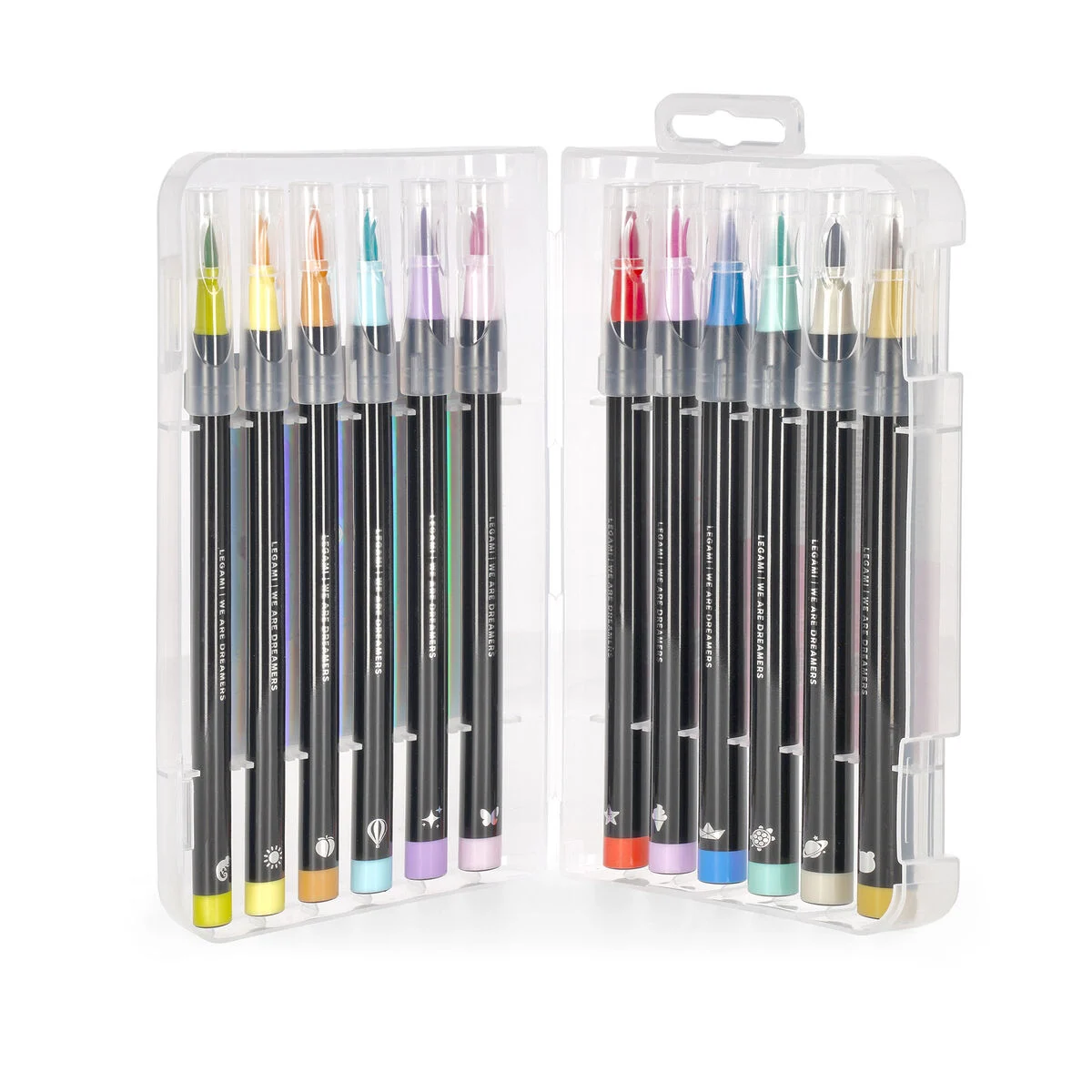 Set of 12 Brush Markers in Pastel Colours - Brush Markers