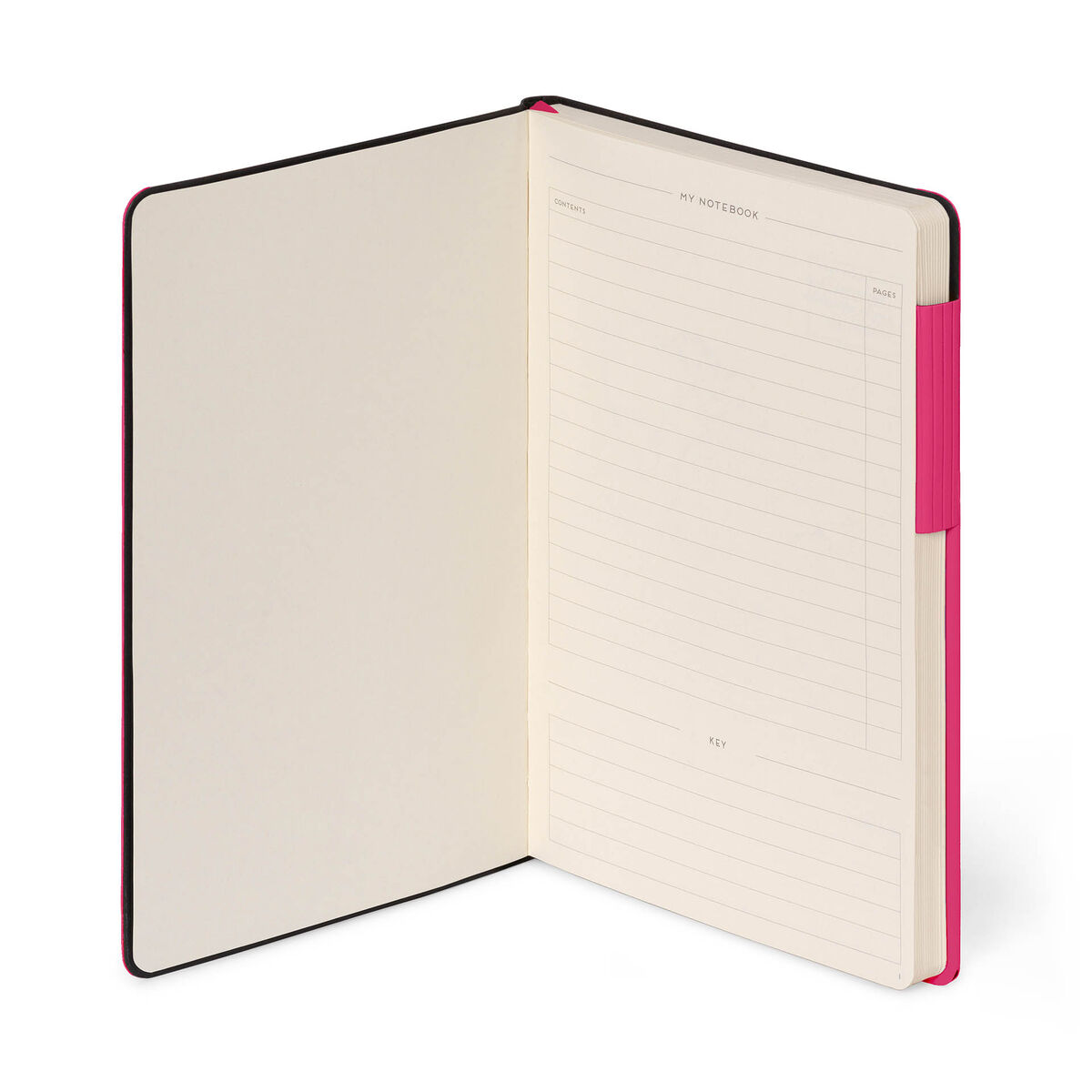 Lined Notebook with Monochrome Soft Cover - Raspberry - My Notebook