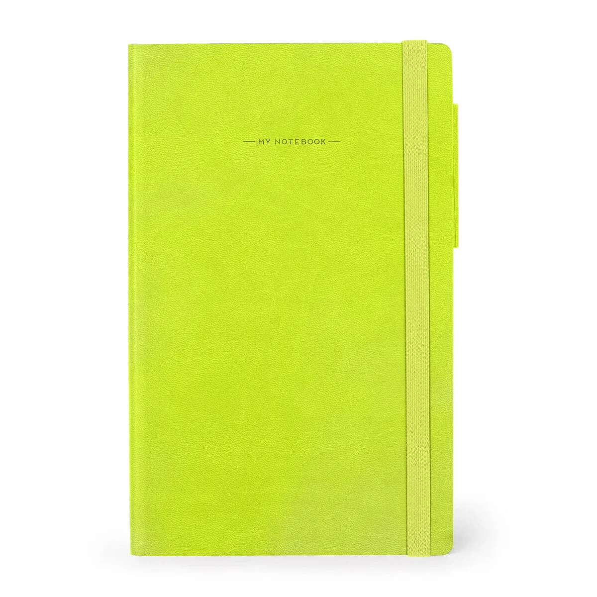Lined Notebook with Monochrome Soft Cover - Chartreuse - My Notebook