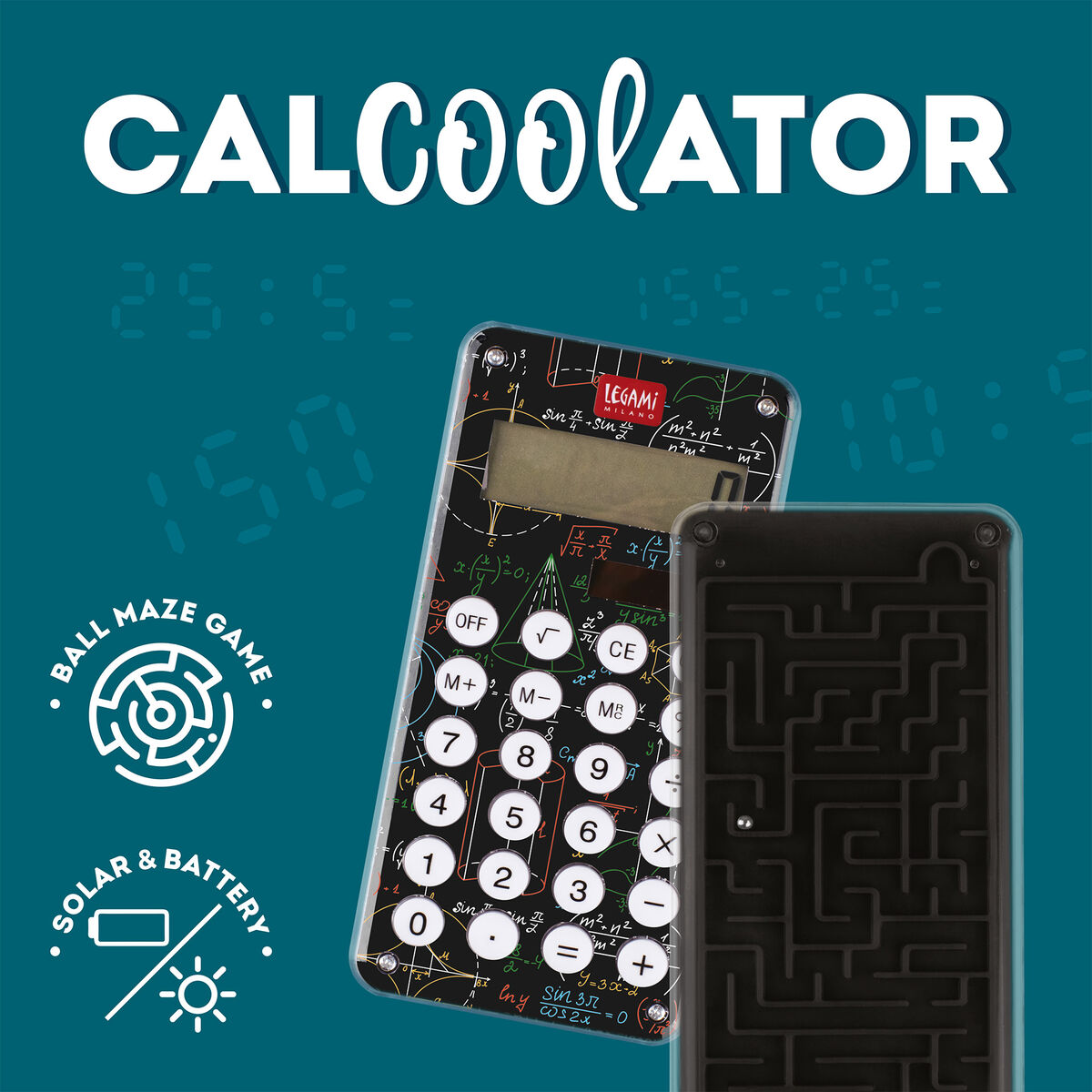 Misunderstood Genius Calculator with Labyrinth on the Back - Calcoolator