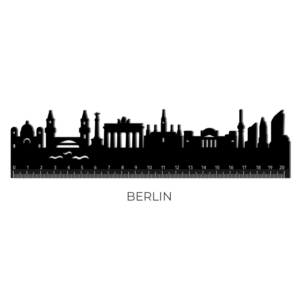 Ruler with the Berlin Skyline - Follow The Skyline