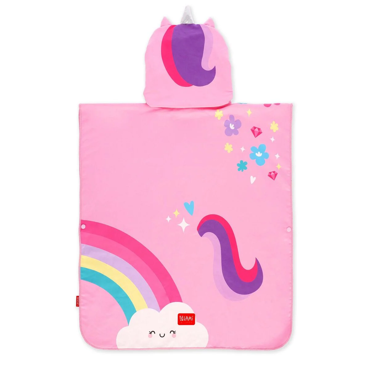 Unicorn Towelling Poncho For Kids - Kids Poncho