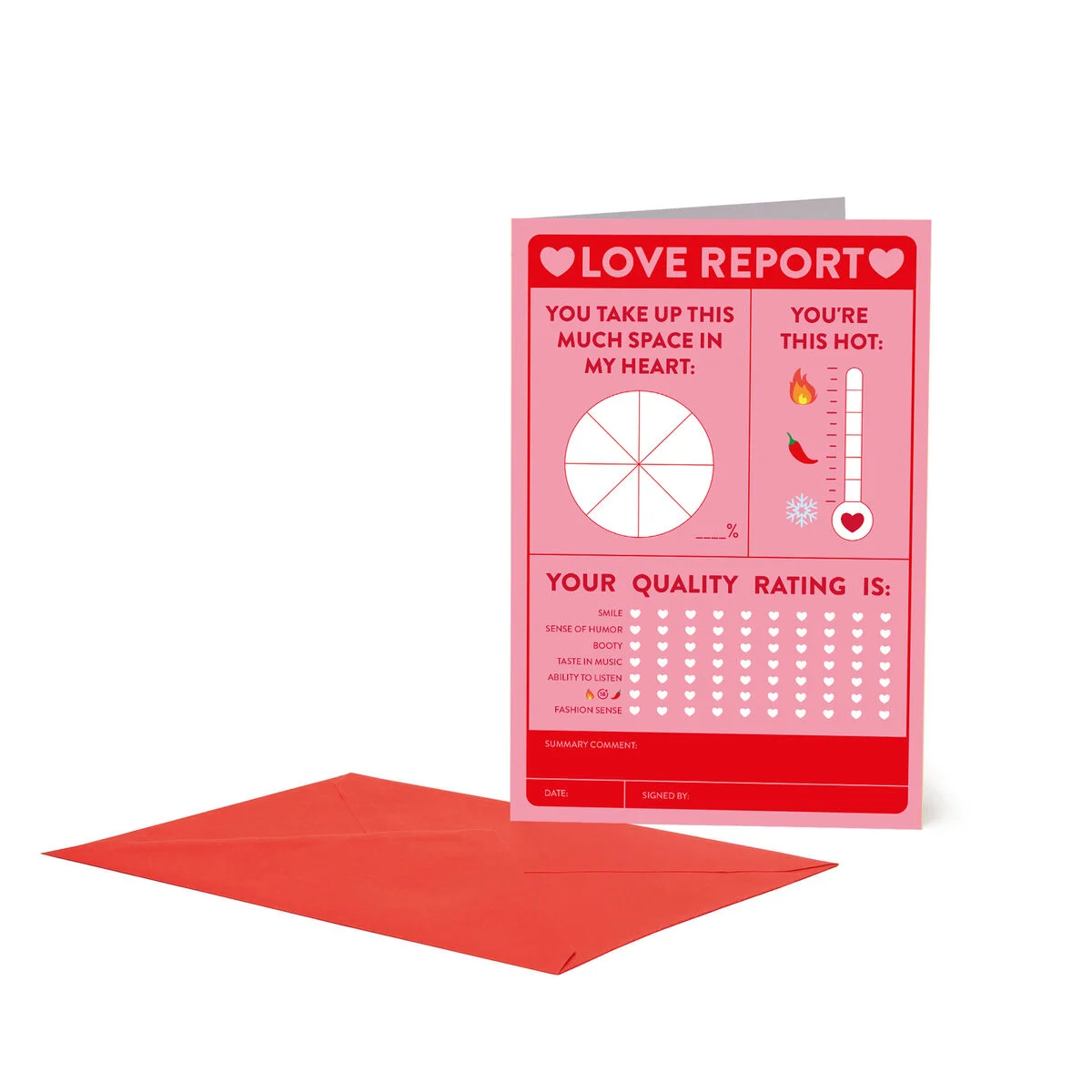 Greeting Card - Large - Love&Friendship - Love Report