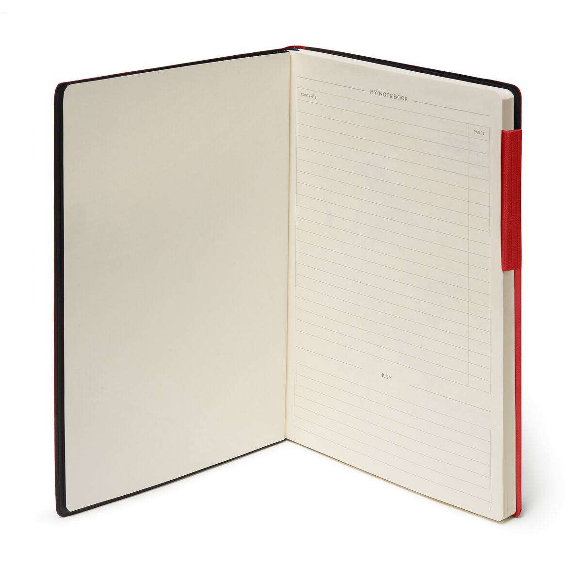 Notebook with Blank Pages and Monochrome Soft Cover - Red - My Notebook