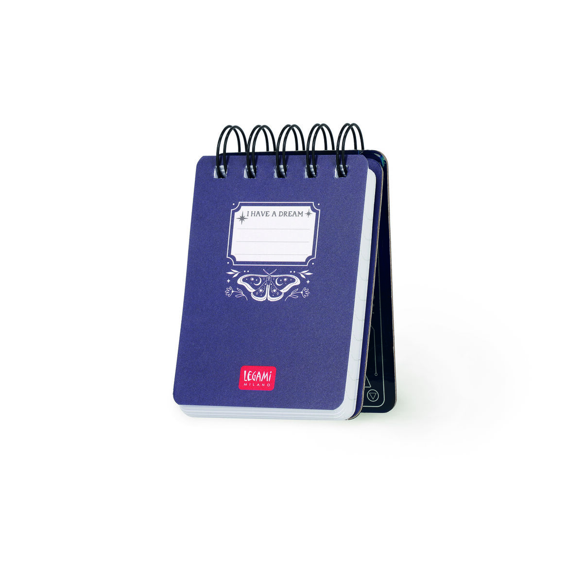 Lined Notebook with Illustrated Hard Cover - Moth - Jotter - Spiral-Bound