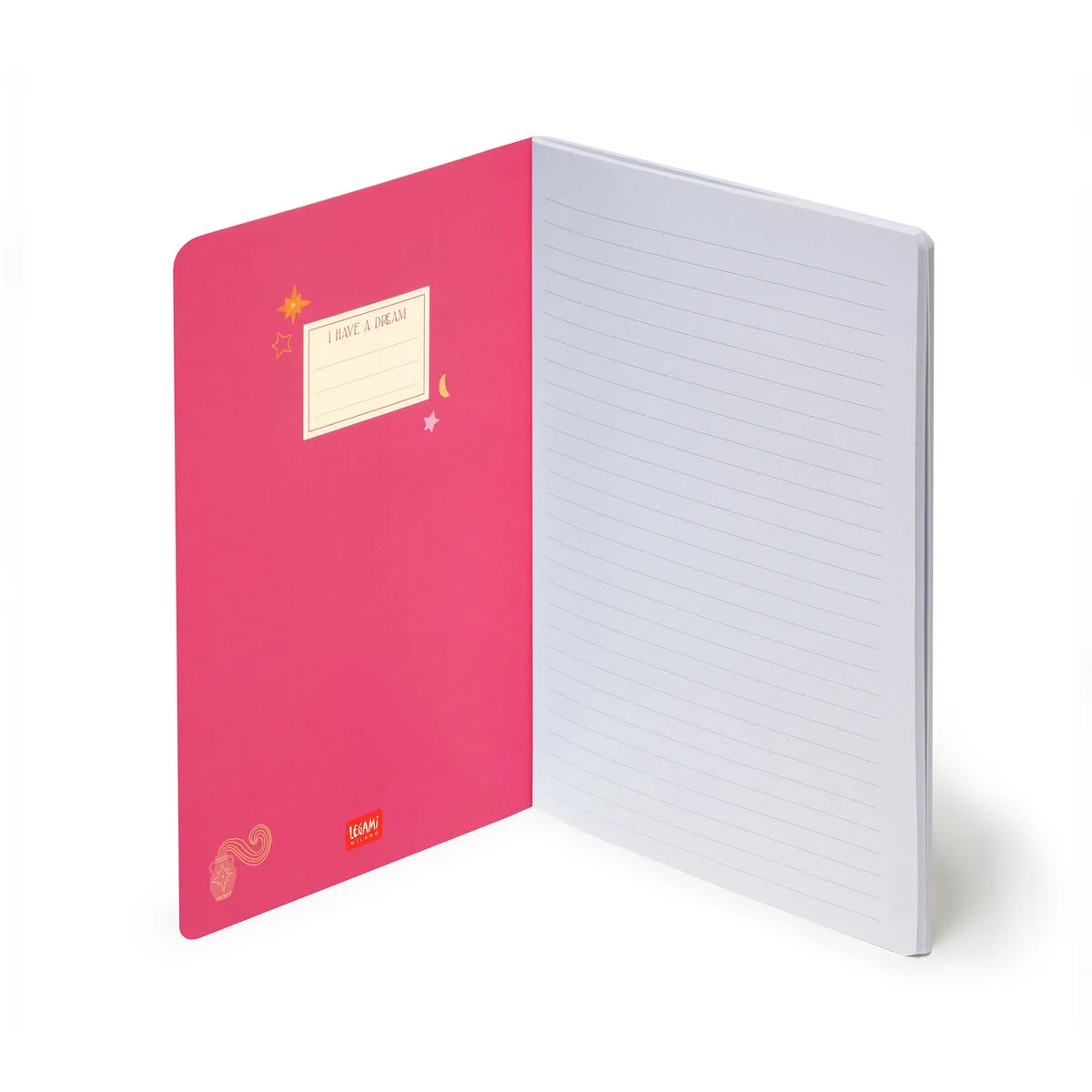 A5 Lined Notebook with Illustrated Hard Cover - Zodiac