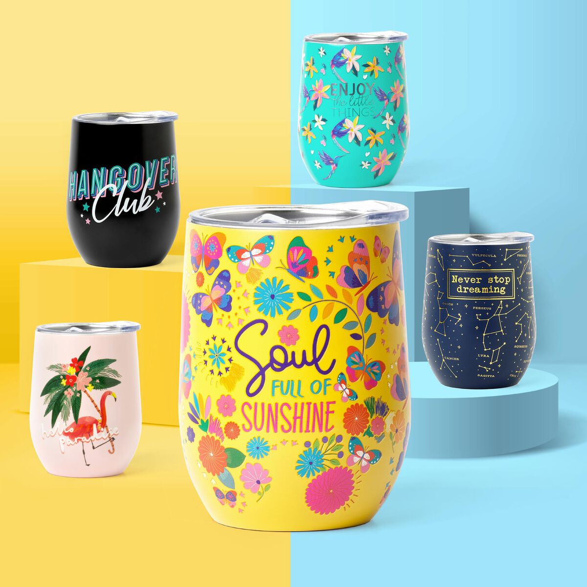 325 ml Vacuum Tumbler - Flamingo - Hot & Cold