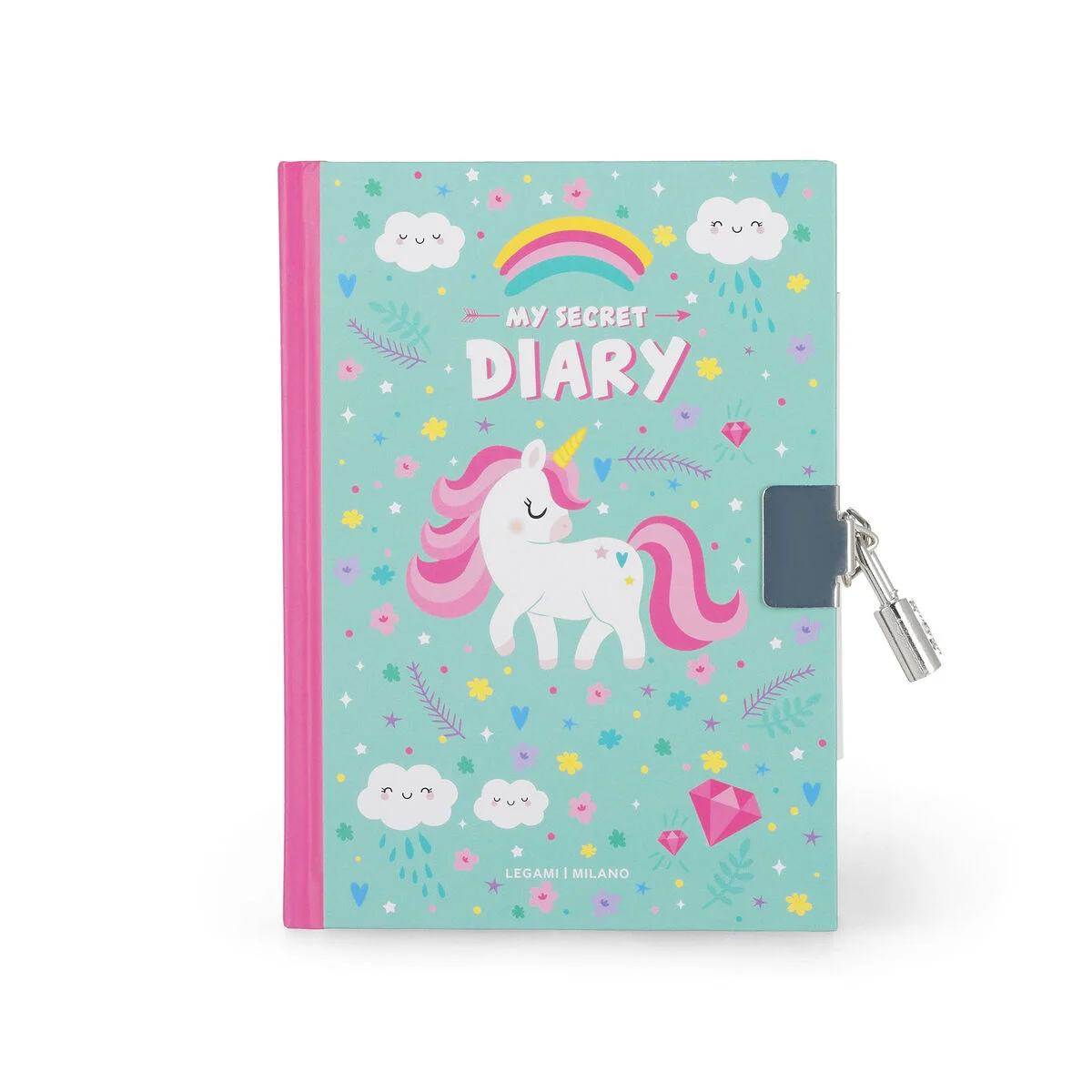 Secret Diary with Padlock and Illustrated Hard Cover - Unicorn - My Secret Diary