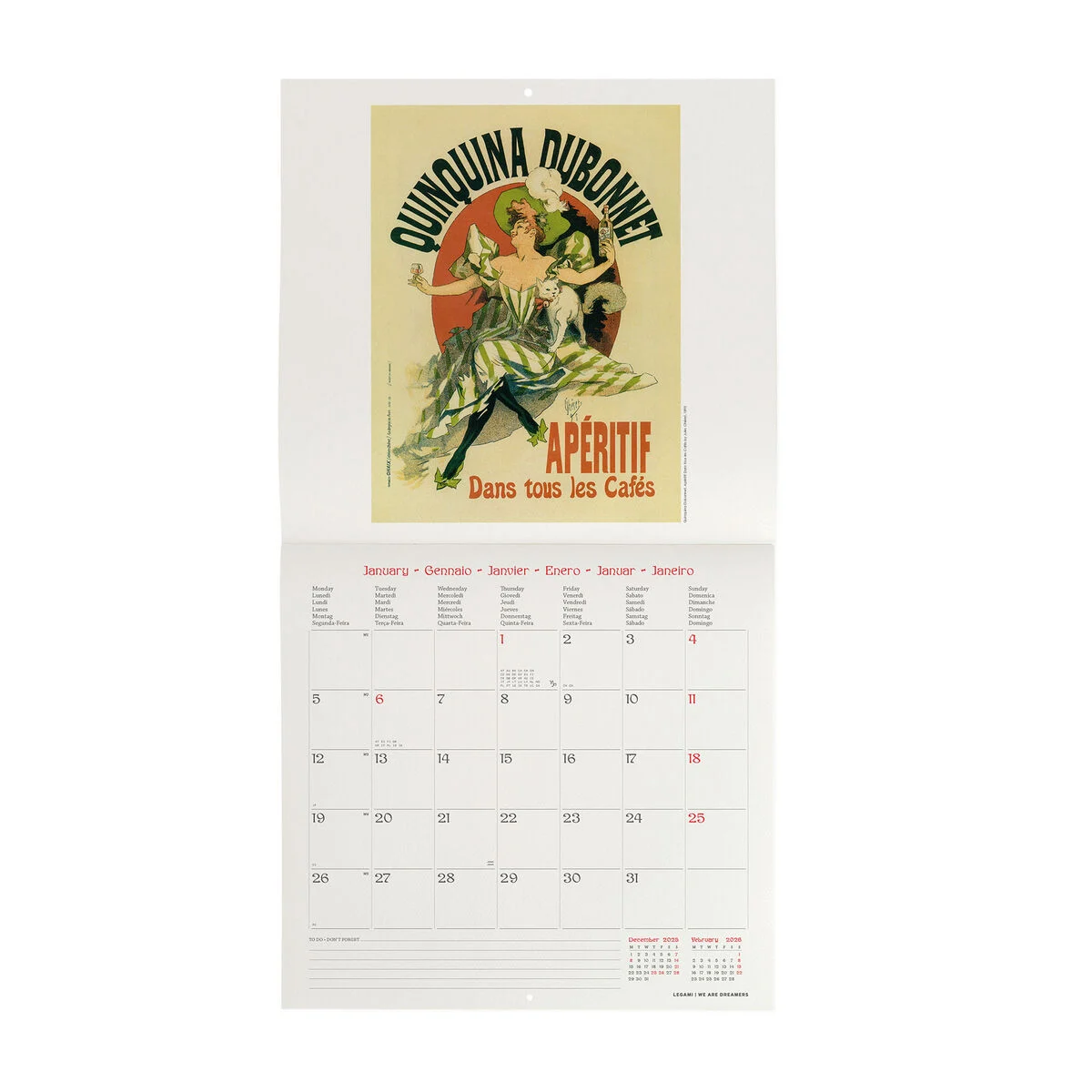 2026 Wall Calendar - 30 x 29 cm