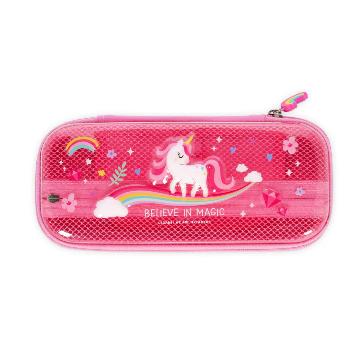 Unicorn Rigid Transparent Pencil Case - WonderWow
