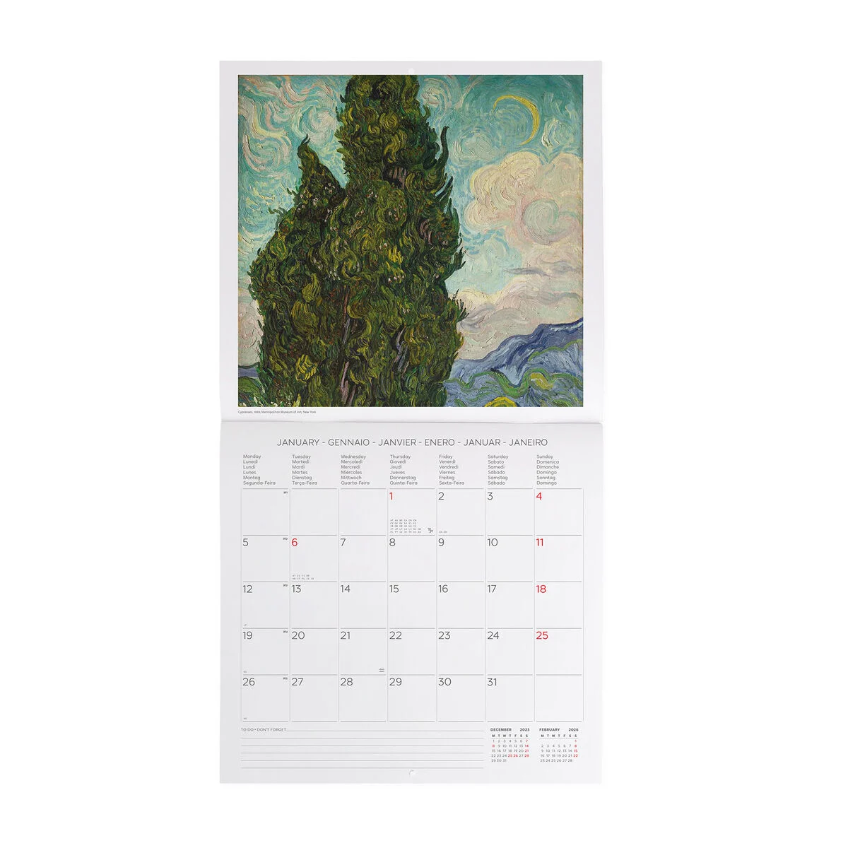 2026 Wall Calendar - 30 x 29 cm