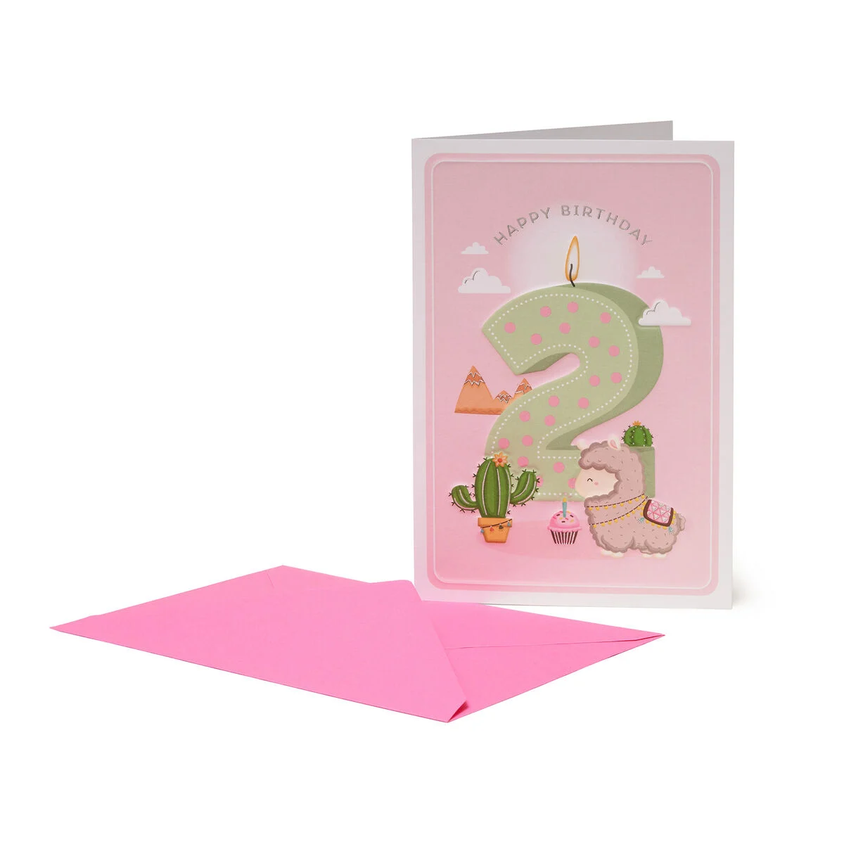 2nd Birthday Card - Girl - Greeting Card