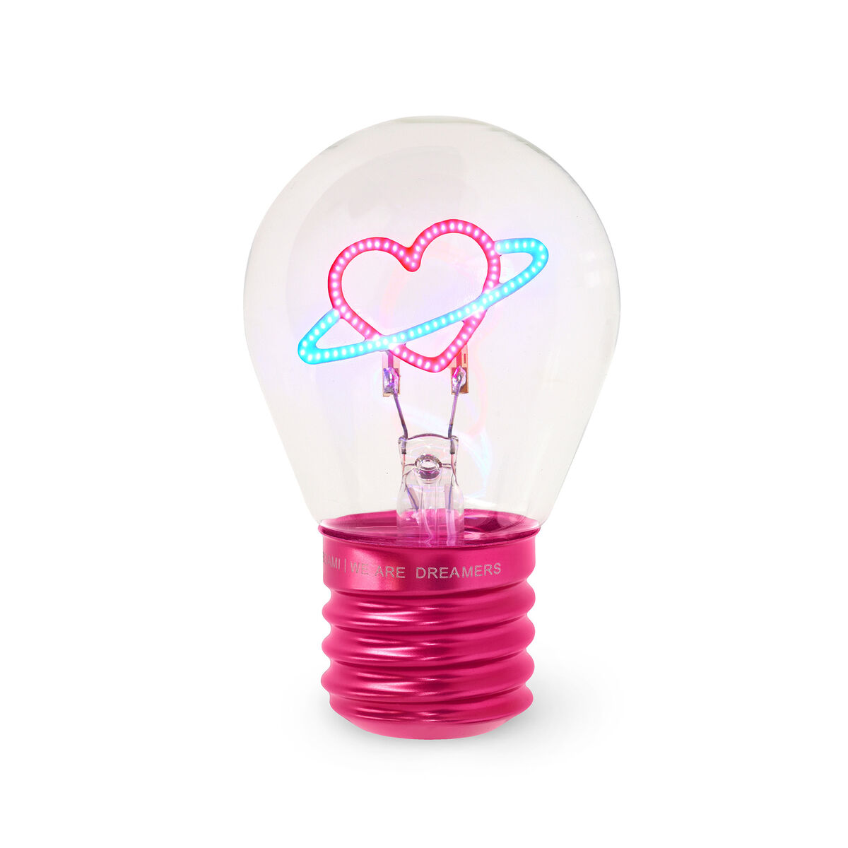Decorative Lightbulb-Shaped Table Lamp - Heart - Bulb Fiction