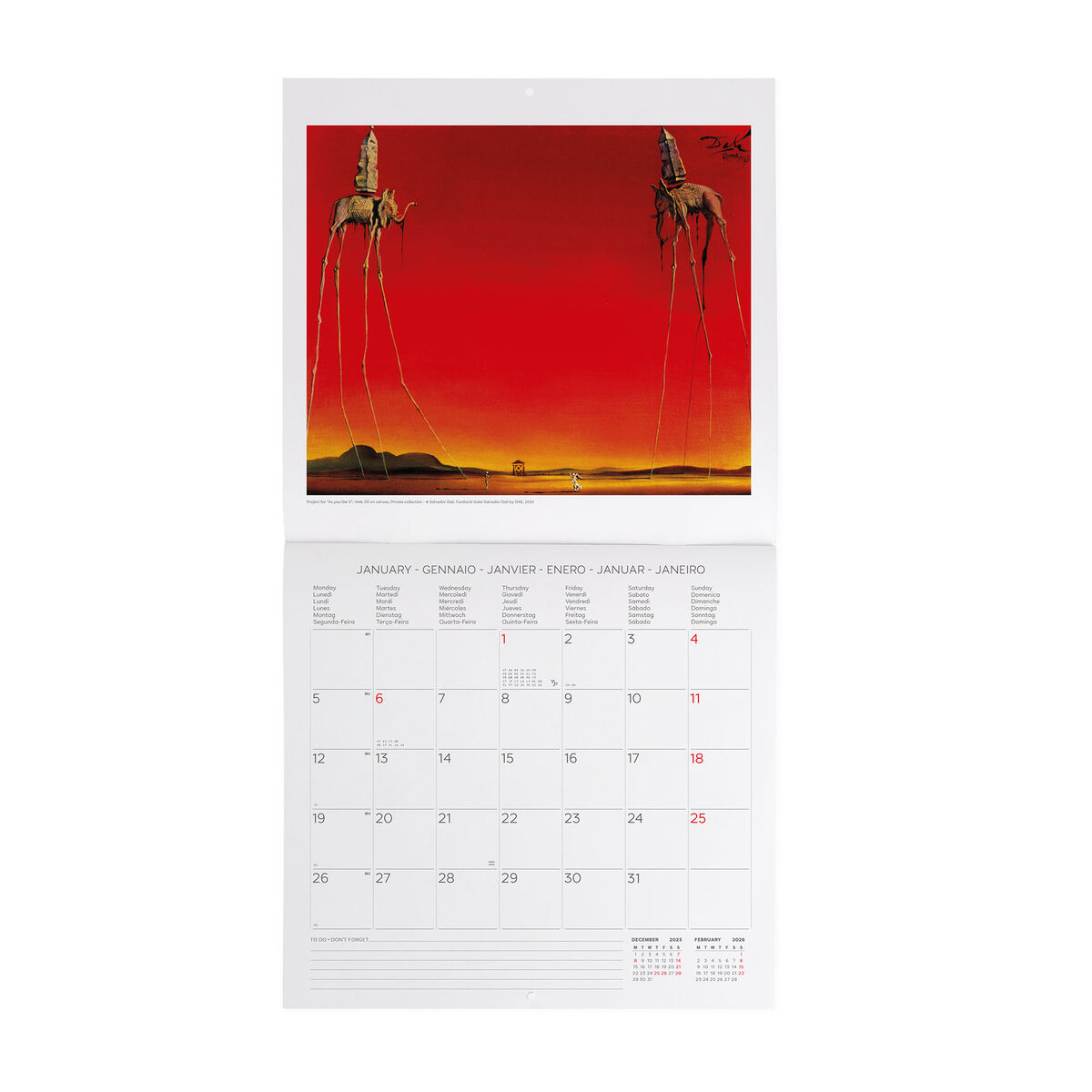 2026 Wall Calendar - 30 x 29 cm