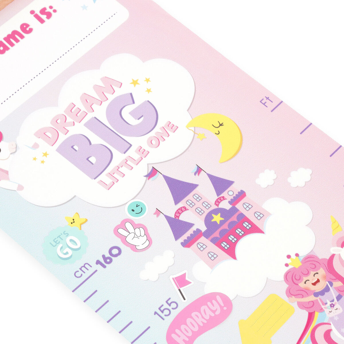 Wall-Hanging Height Chart - Unicorn - Dream Big Little One