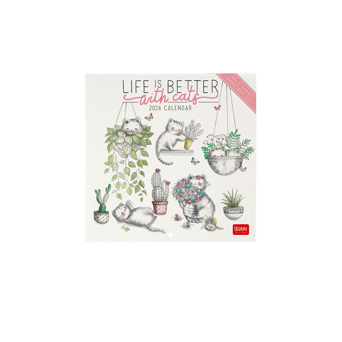 2026 Wall Calendar - 18 x 18 cm