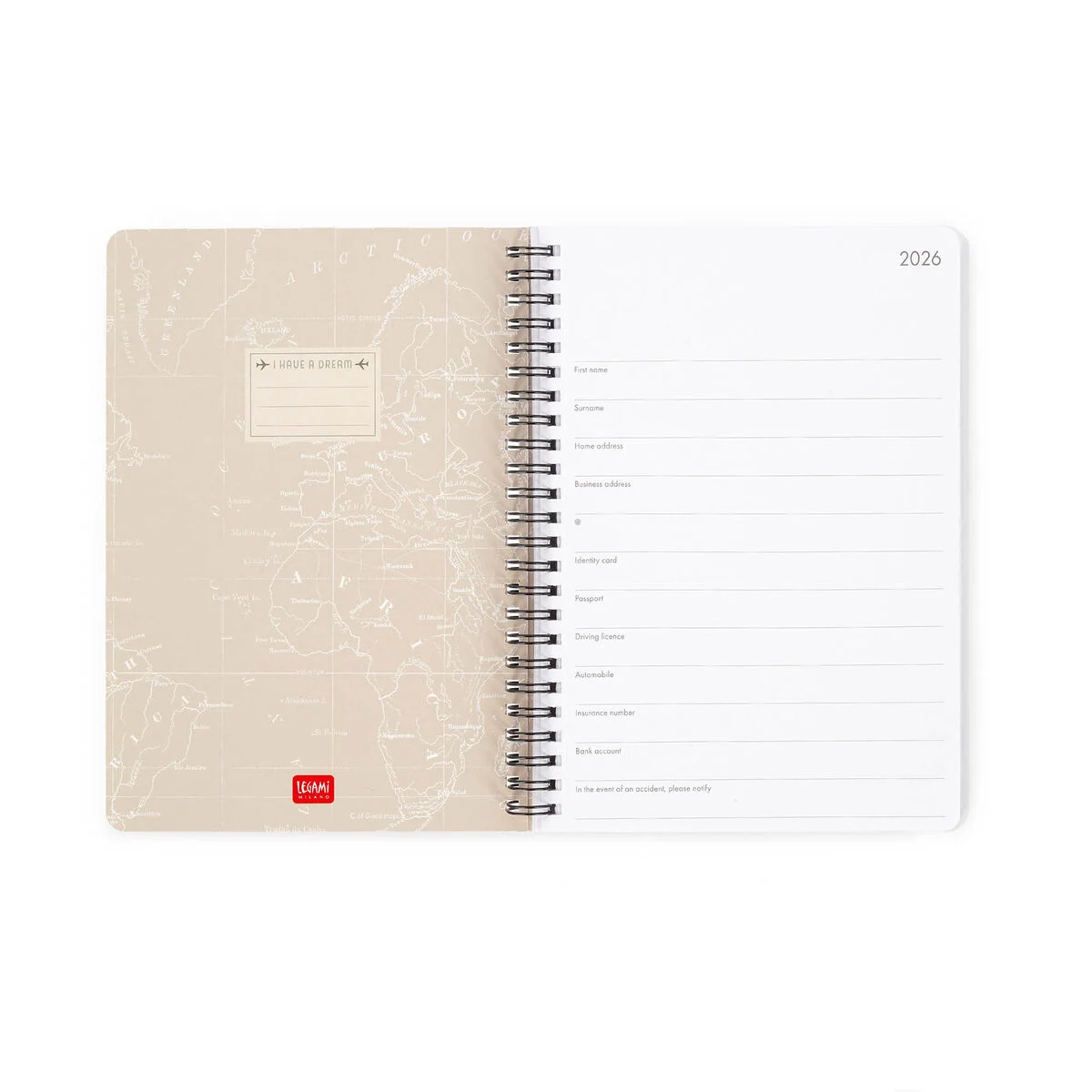 12-Month Large Weekly Spiral-Bound Diary - 2026
