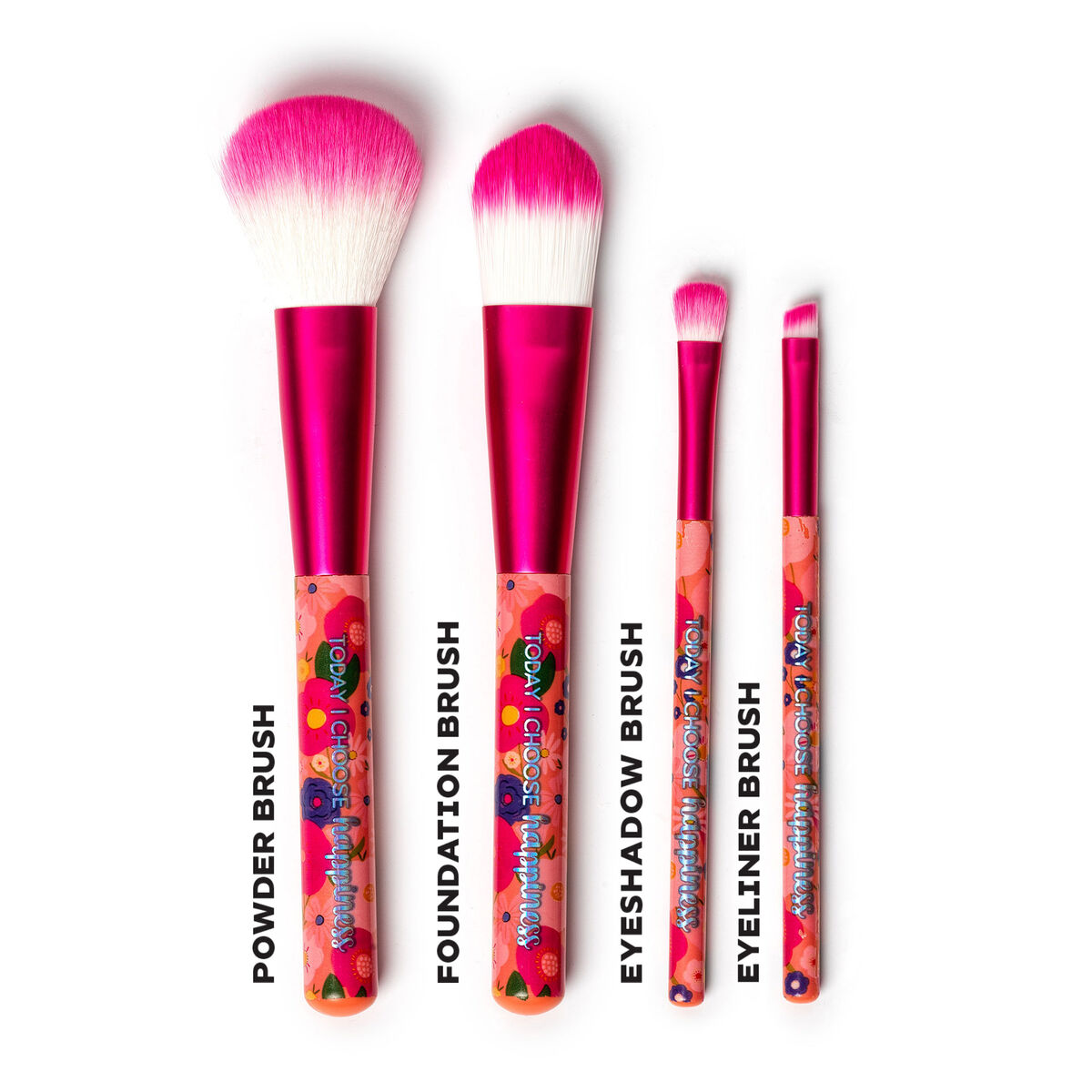 Set of 4 Flowers Makeup Brushes - Oh My Glow!