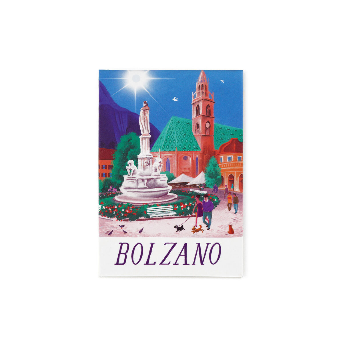 Bolzano Illustrated Magnet - World Cities Collection