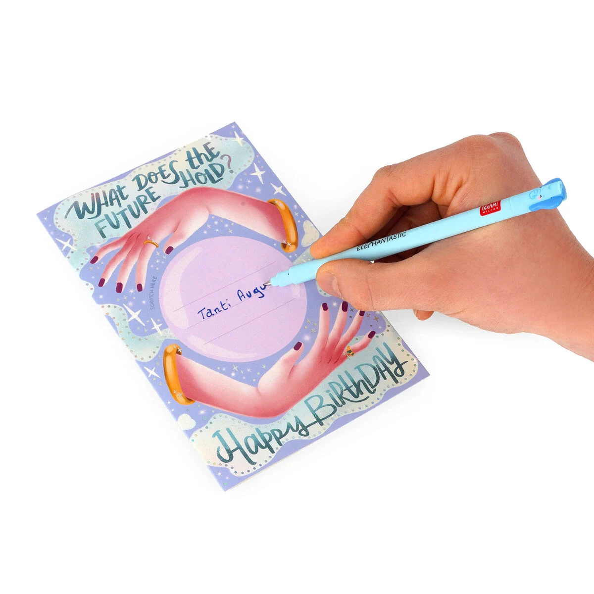 Happy Birthday Scratch-Reveal Birthday Card - Crystal Ball - Scratch-Off Card