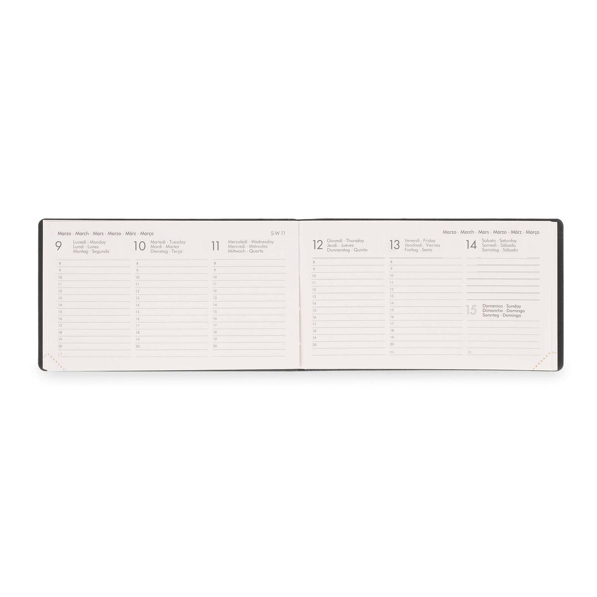 13-Month Small Horizontal Weekly Diary - 2026