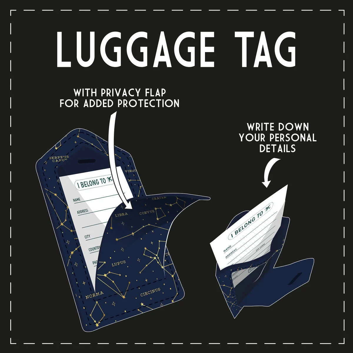 Stars Luggage Tag