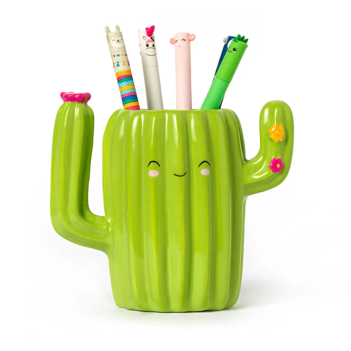 Cactus Ceramic Pen Holder - Desk Friends
