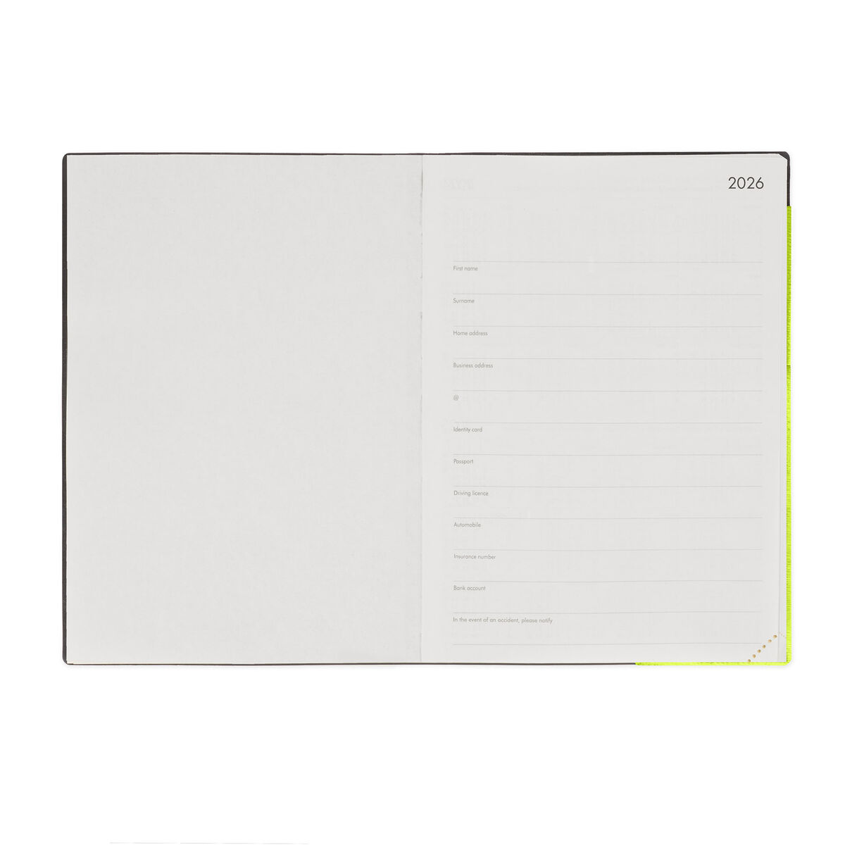 12-Month Large Daily Diary - 2026