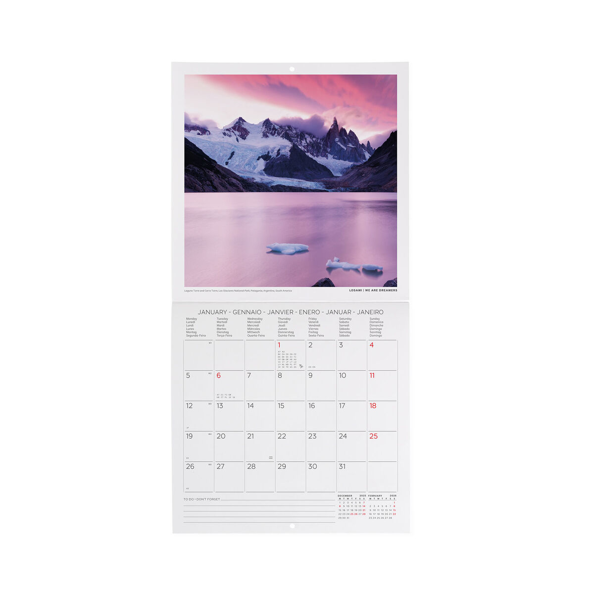 2026 Wall Calendar - 18 x 18 cm