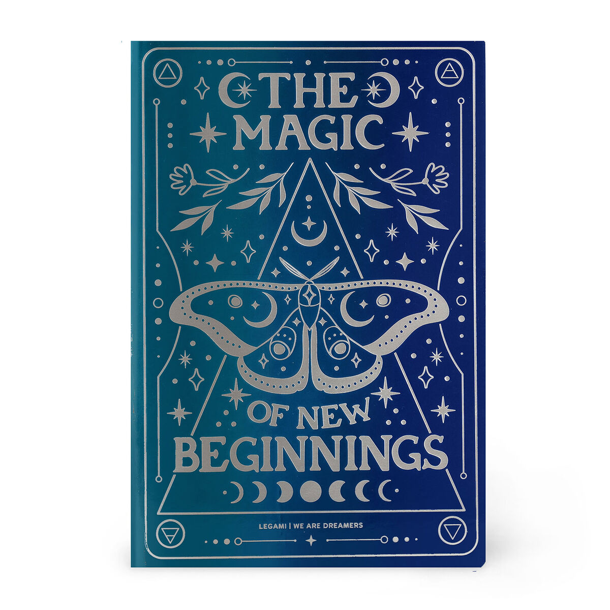 A6 Lined Notebook with Illustrated Hard Cover - Moth