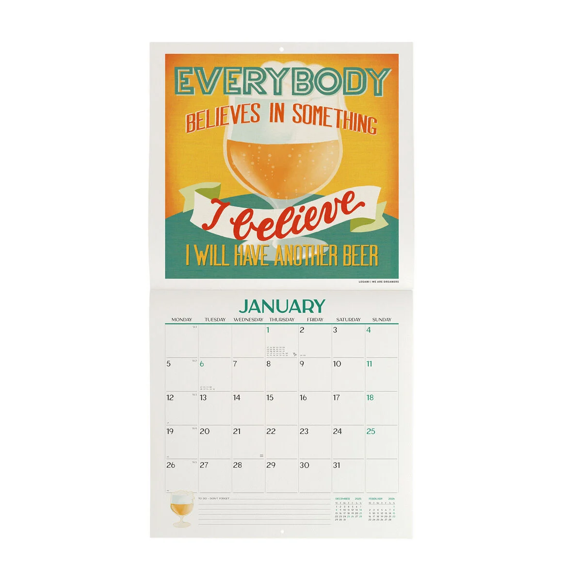 Calendario da Parete 2026 - 30 x 29 cm