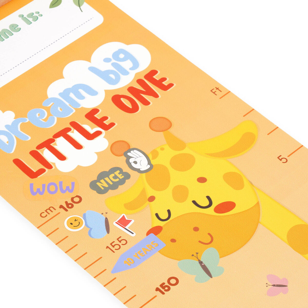 Wall-Hanging Height Chart - Giraffe - Dream Big Little One