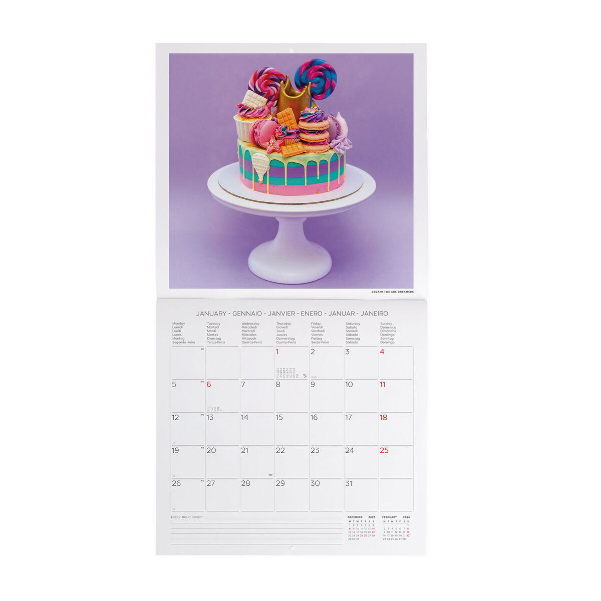 2026 Wall Calendar - 30 x 29 cm