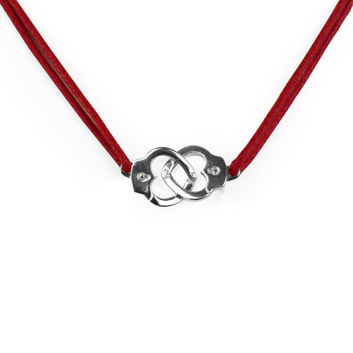Transgressive Bonds - Silver Pendant - Handcuffs