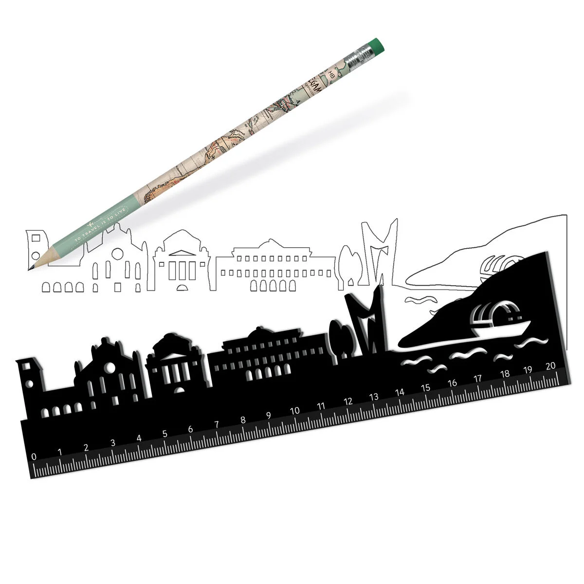Ruler with the Como Skyline - Follow The Skyline