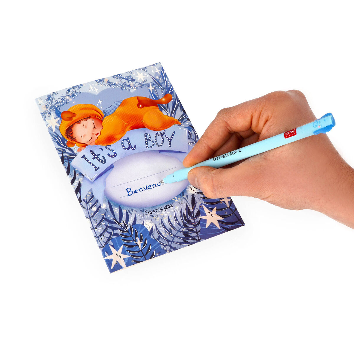 New Baby Scratch-Reveal Greeting Card - It's a Boy - Scratch-Off Card