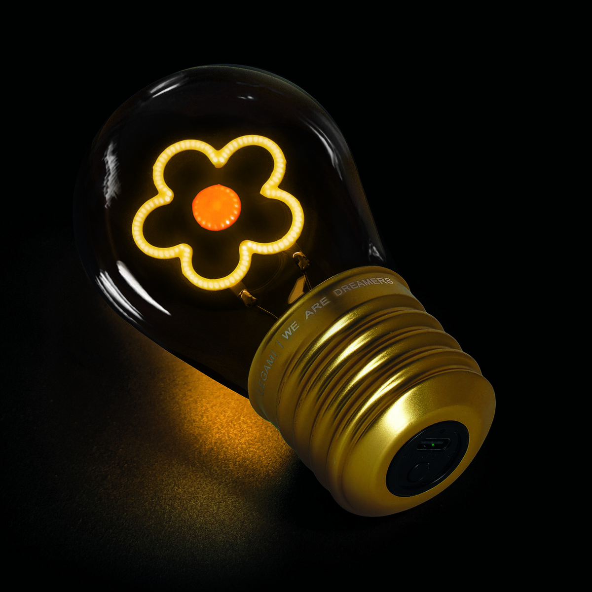 Decorative Lightbulb-Shaped Table Lamp - Daisy - Bulb Fiction