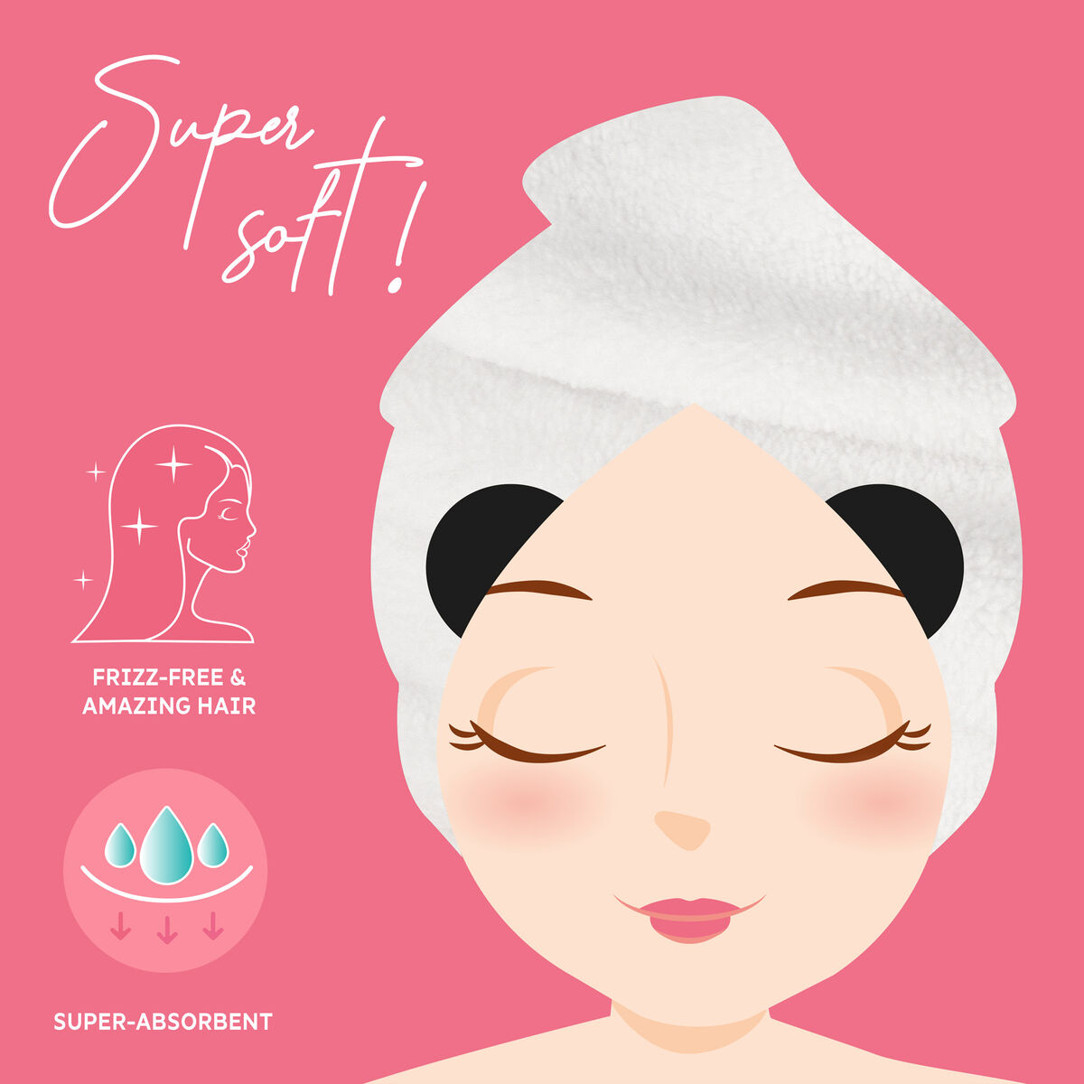 Panda Hair Turban Towel - Love My Hair